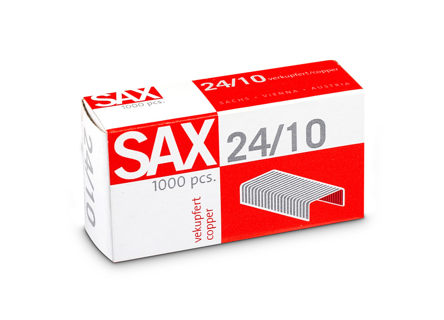 Sešívací spony SAX 24/10 1000ks, měď