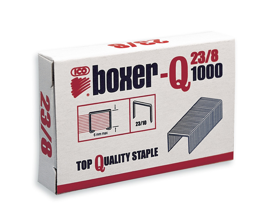 Sešívací spony BOXER-Q 23/8, 100 ks
