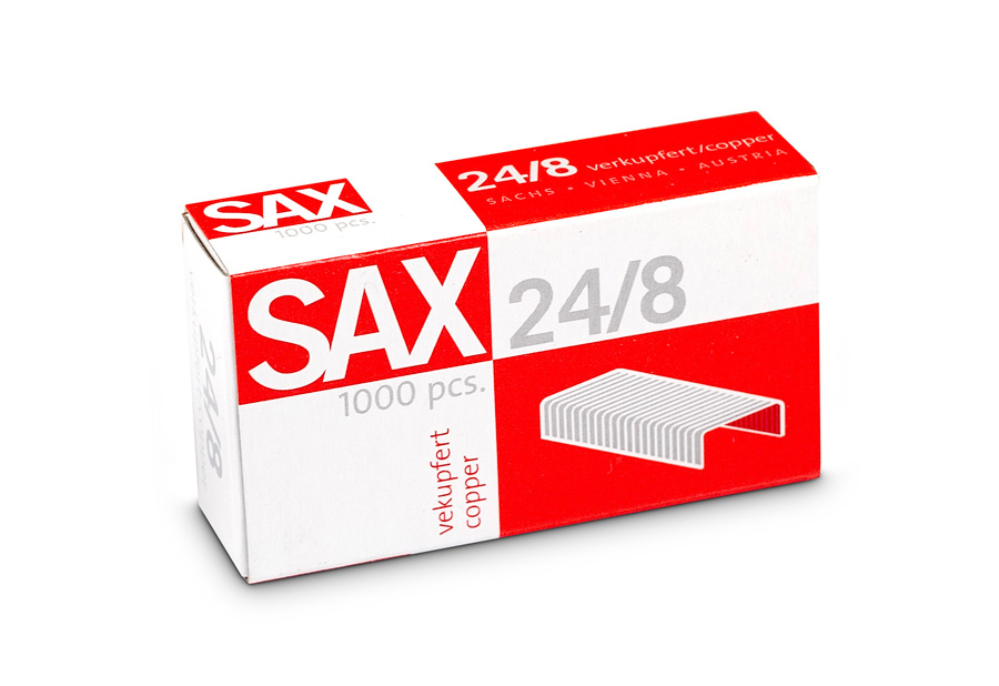 Sešívací spony SAX 24/8 1000ks,měď