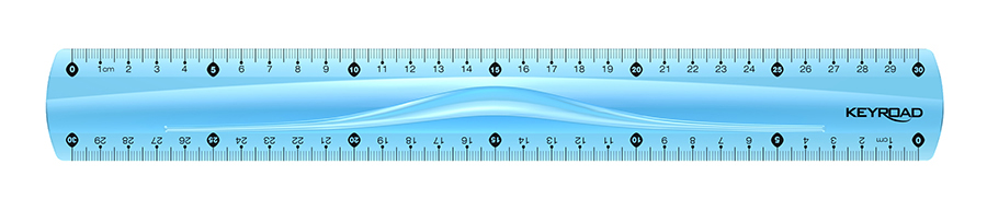 Pravítko KEYROAD 30cm, ohebné, asort