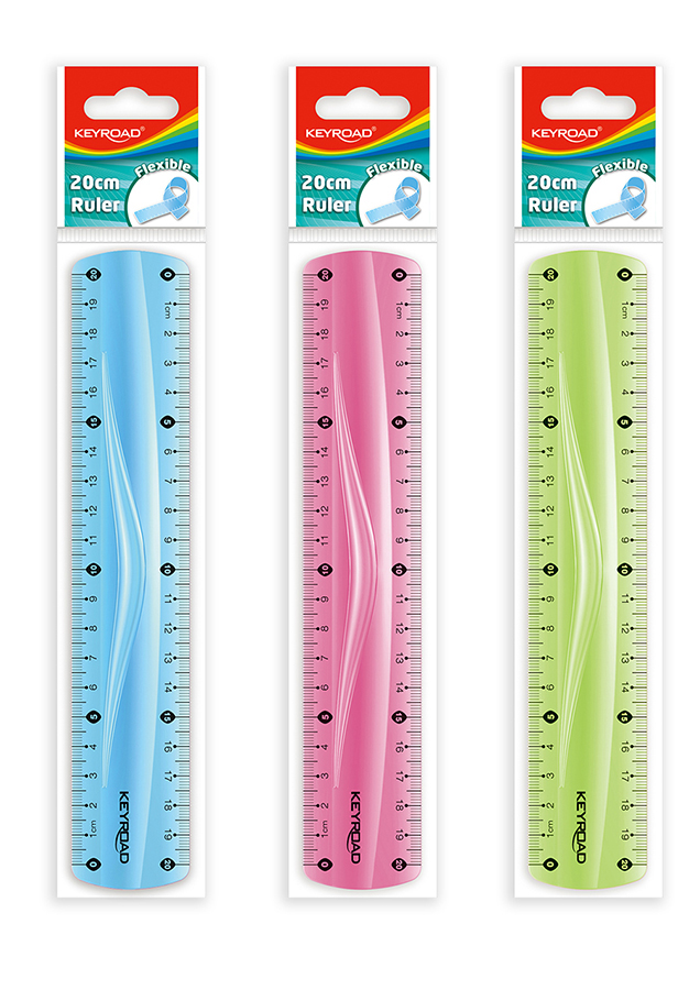 Pravítko KEYROAD 20cm, ohebné, asort
